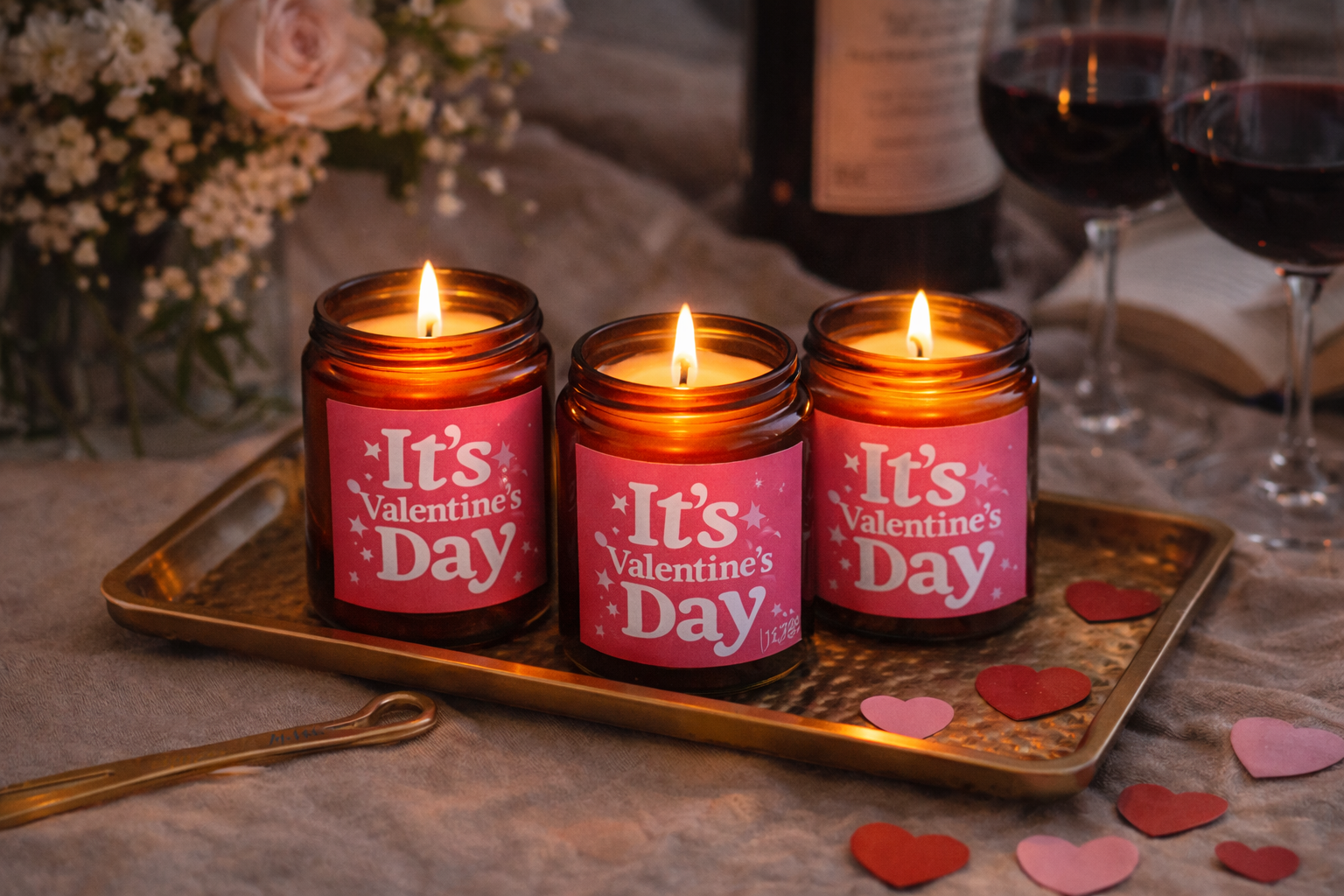 Valentine’s Candle Gift Set ♥︎