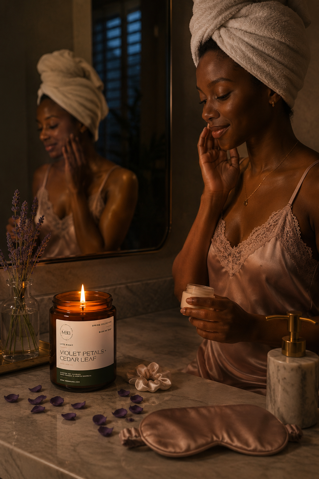 late night candle for night routine | wind down & sleep prep